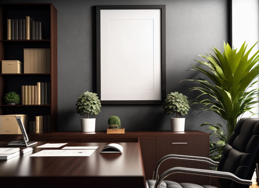 premium office with plants